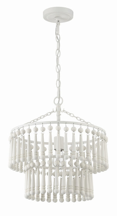 Crystorama TIA-7100-MT One Light Pendant, Matte White