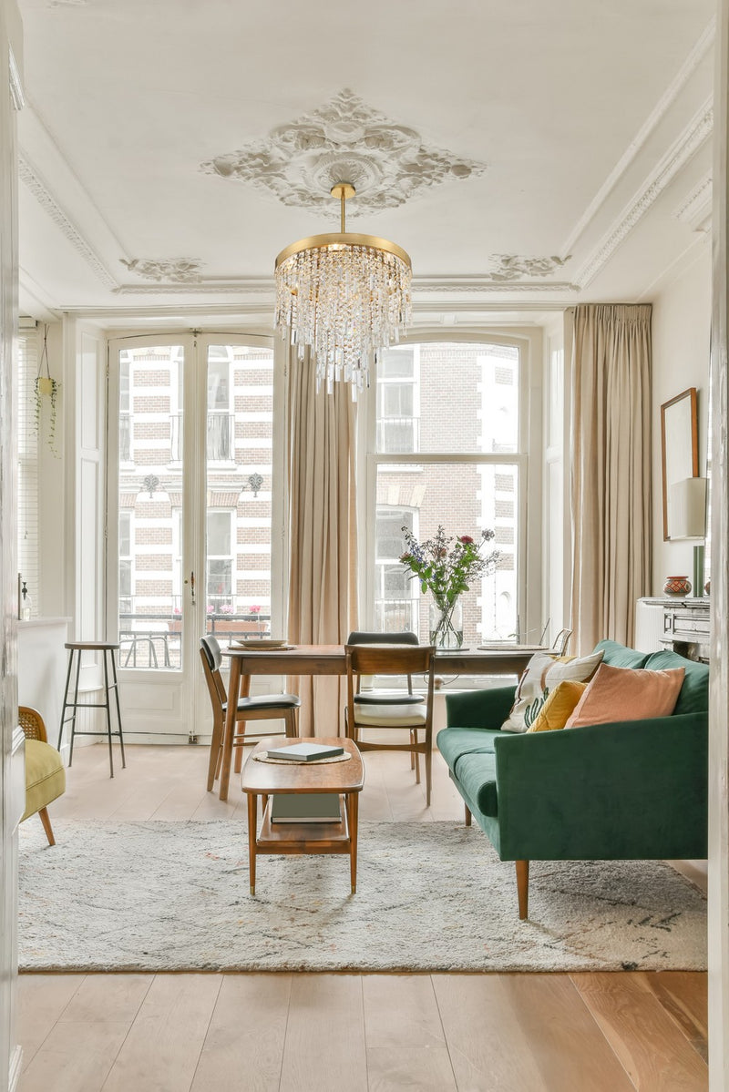 Crystorama WIN-215-GA-CL-MWP Five Light Chandelier, Antique Gold