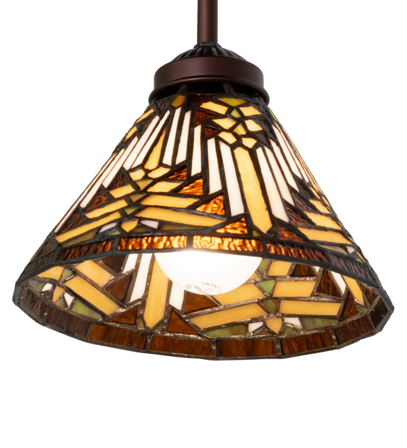 Meyda Tiffany 244753 One Light Pendant, Mahogany Bronze