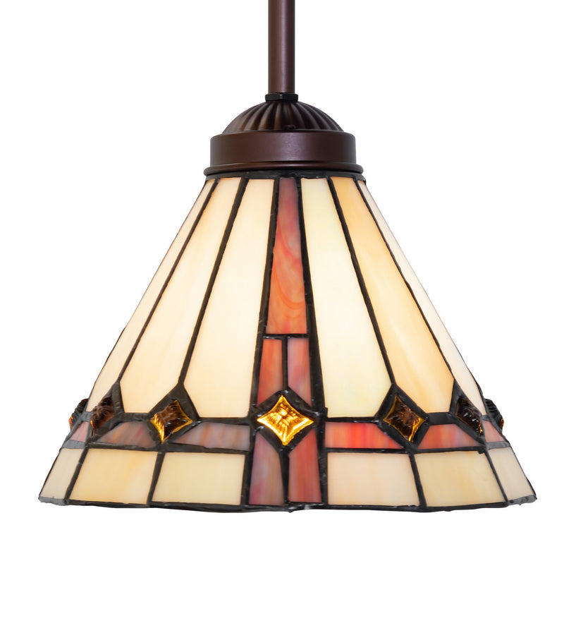 Meyda Tiffany 244755 One Light Pendant, Mahogany Bronze