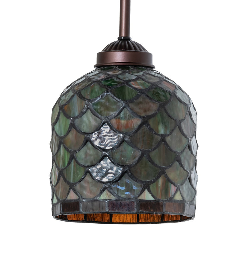Meyda Tiffany 245413 One Light Pendant, Mahogany Bronze