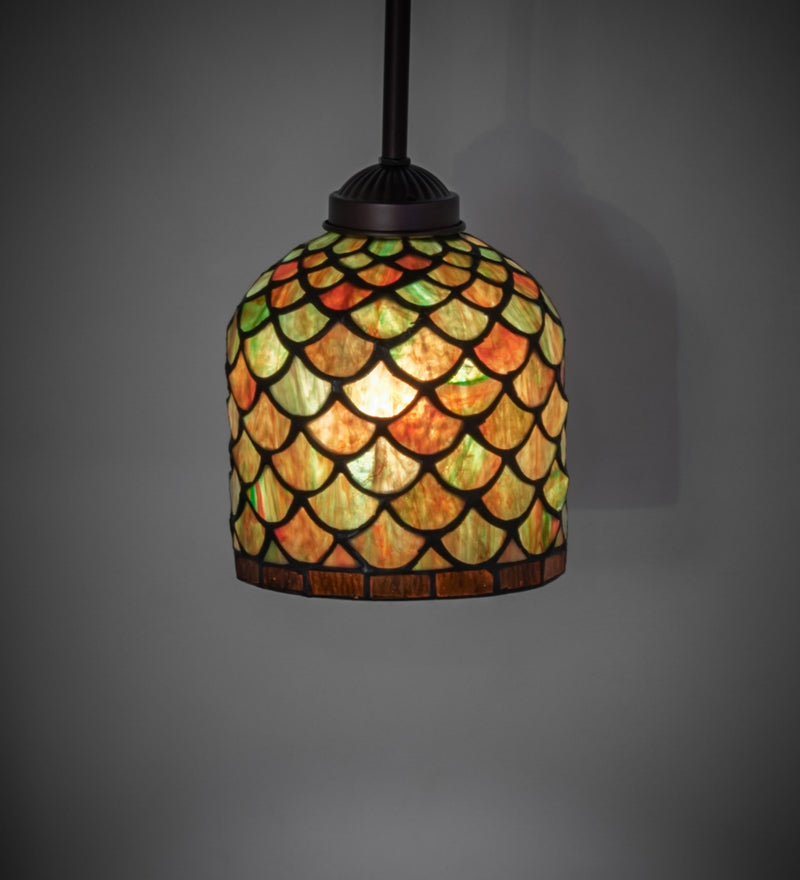 Meyda Tiffany 245413 One Light Pendant, Mahogany Bronze