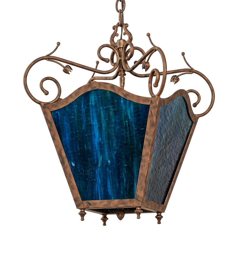 Meyda Tiffany 259075 Four Light Pendant, Spanish Gold