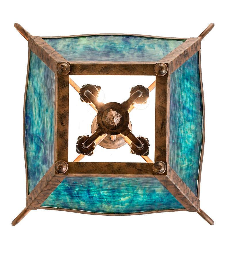 Meyda Tiffany 259075 Four Light Pendant, Spanish Gold