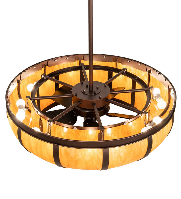 Meyda Tiffany 261212 16 Light Chandel-Air, Mahogany Bronze