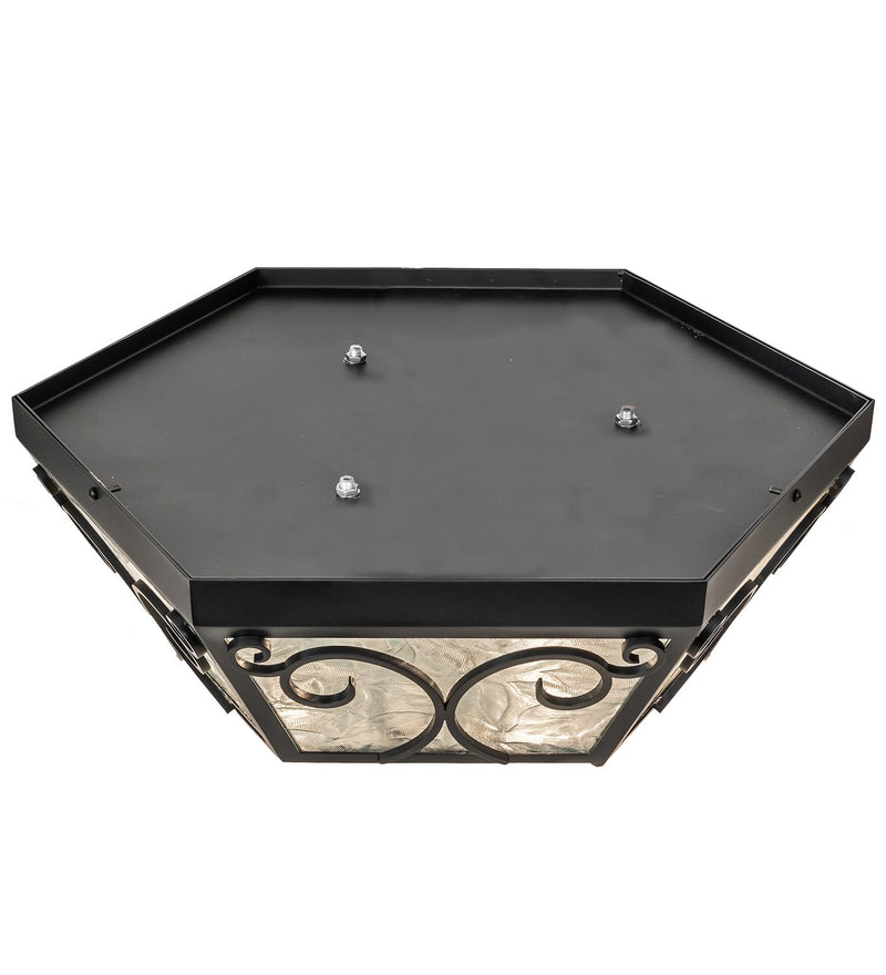 Meyda Tiffany 262943 Three Light Flushmount, Blackwash