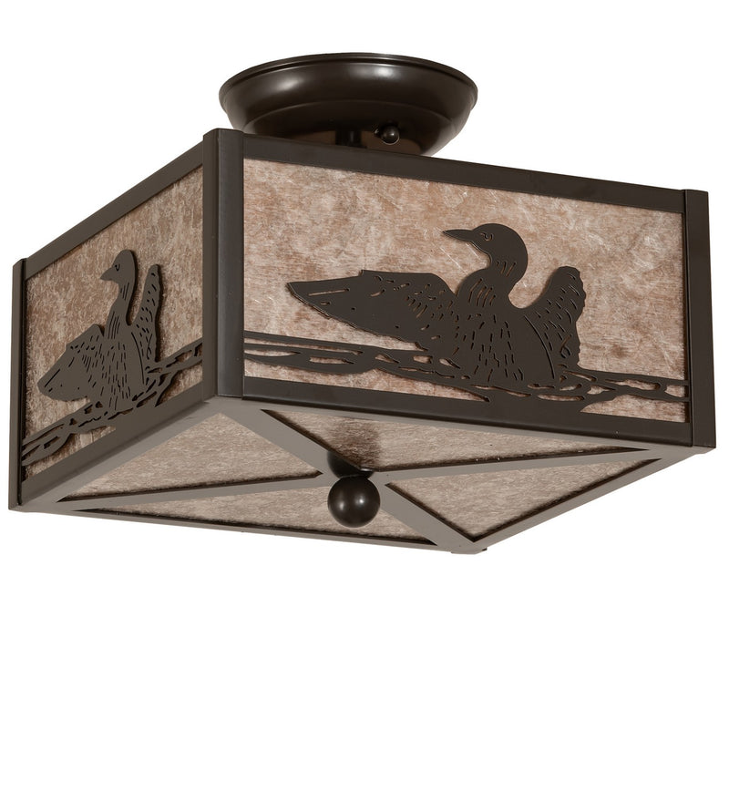 Meyda Tiffany 264714 Two Light Flushmount, Timeless Bronze
