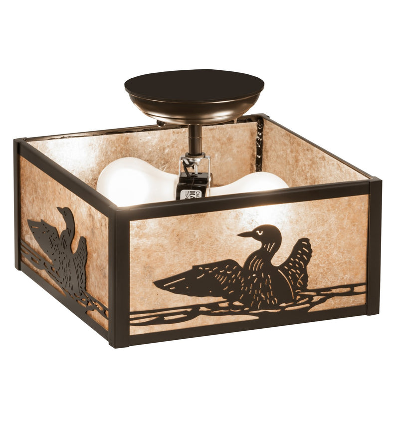 Meyda Tiffany 264714 Two Light Flushmount, Timeless Bronze