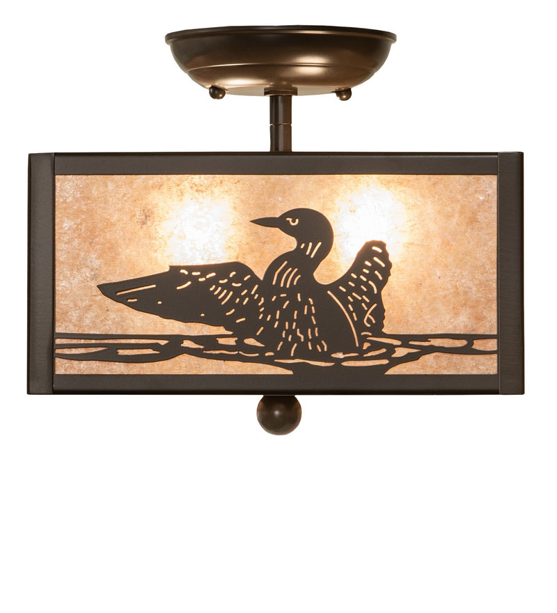 Meyda Tiffany 264714 Two Light Flushmount, Timeless Bronze