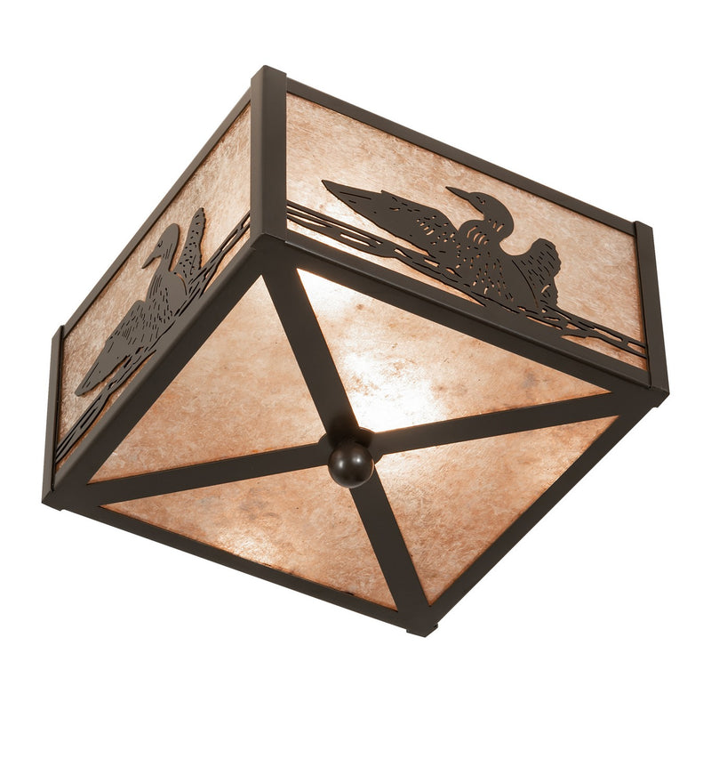 Meyda Tiffany 264714 Two Light Flushmount, Timeless Bronze