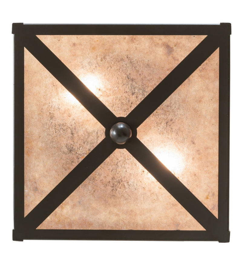 Meyda Tiffany 264714 Two Light Flushmount, Timeless Bronze