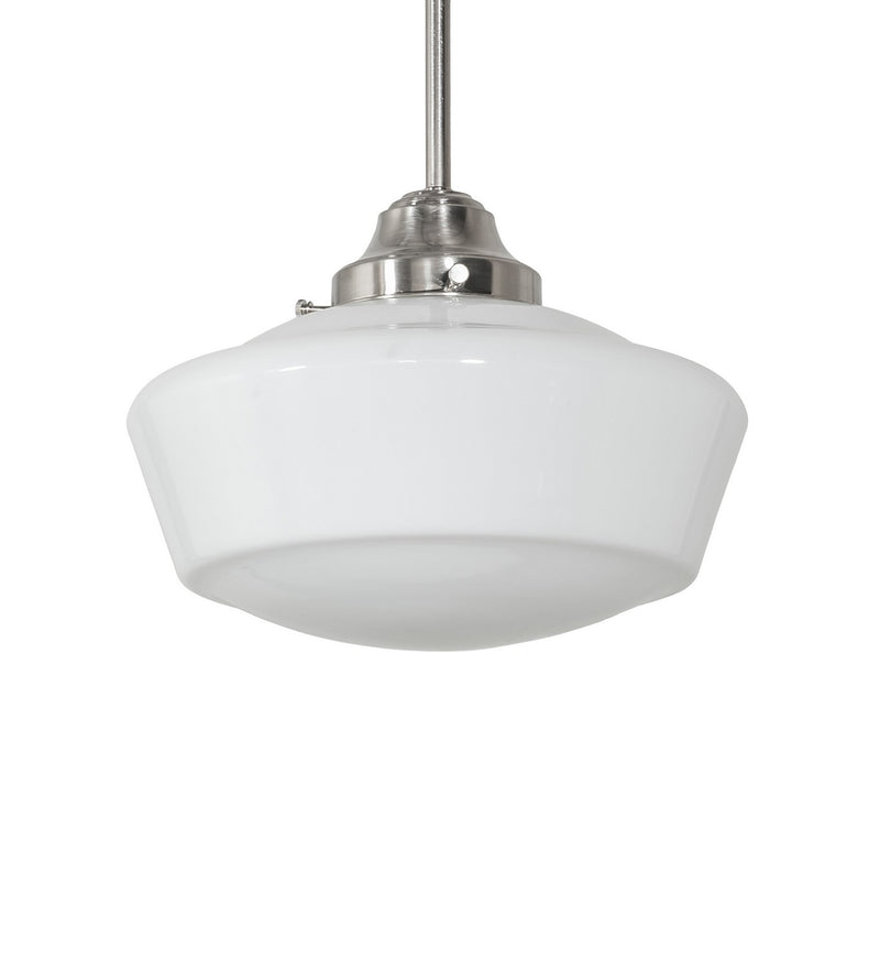 Meyda Tiffany 264824 One Light Pendant, Brushed Nickel
