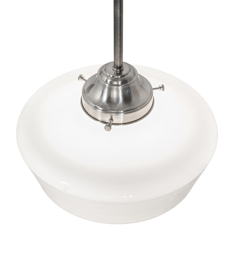 Meyda Tiffany 264824 One Light Pendant, Brushed Nickel