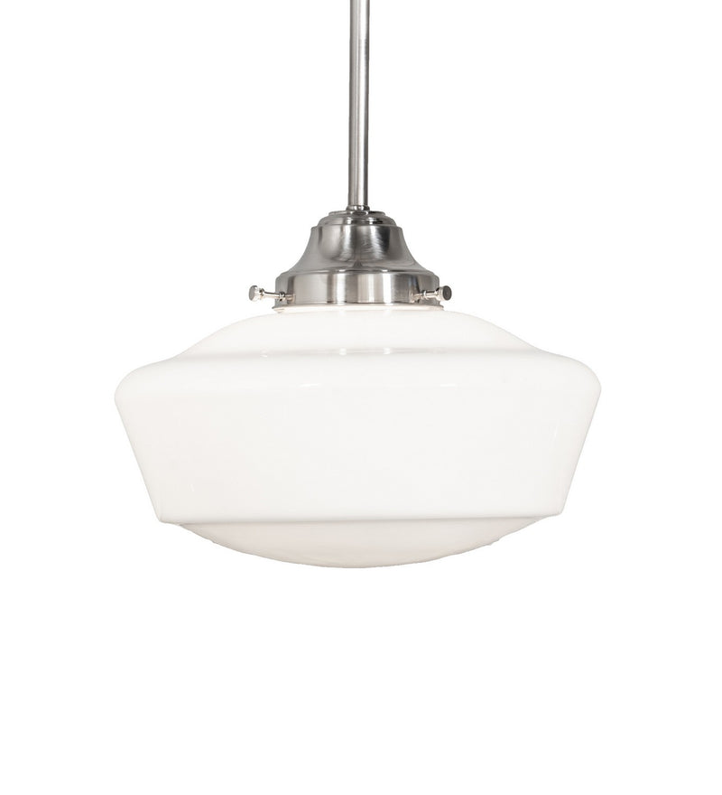 Meyda Tiffany 264824 One Light Pendant, Brushed Nickel
