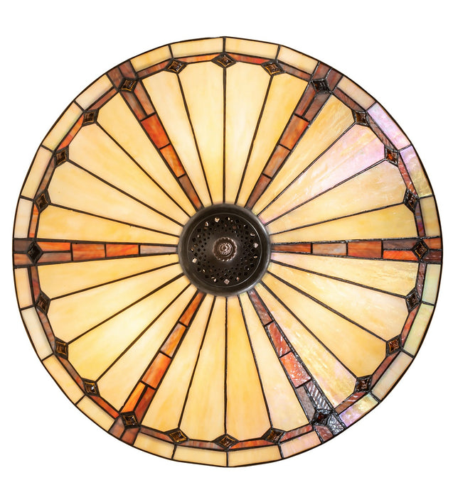 Meyda Tiffany 265340 Three Light Pendant, Mahogany Bronze