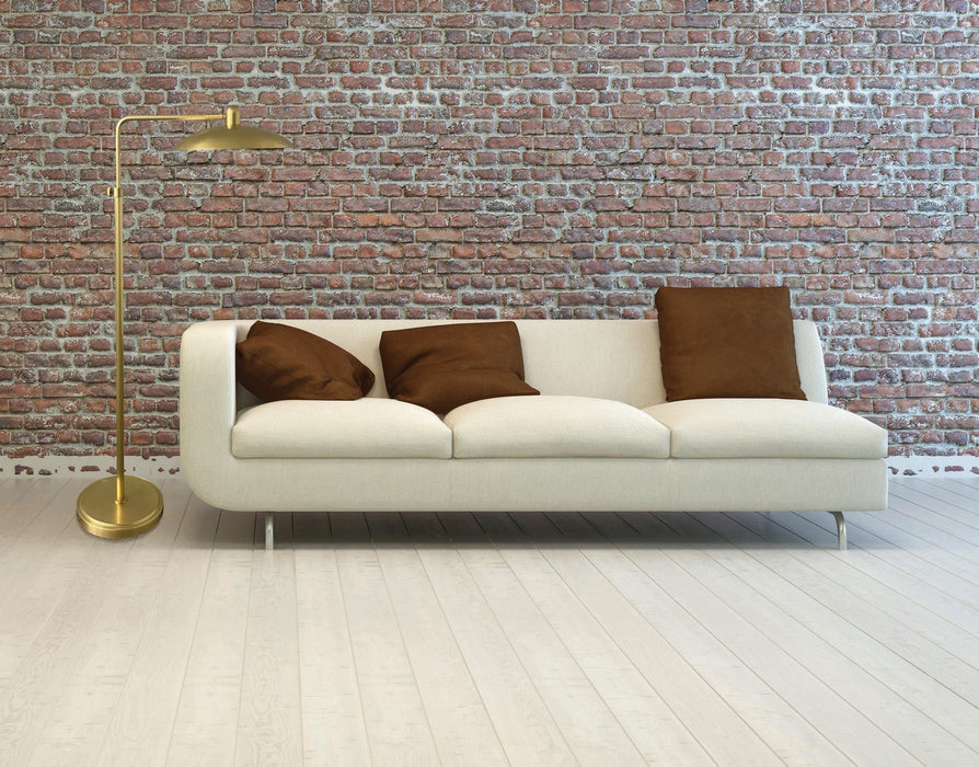 House of Troy RL200-NTB LED Floor Lamp, Natural Brass