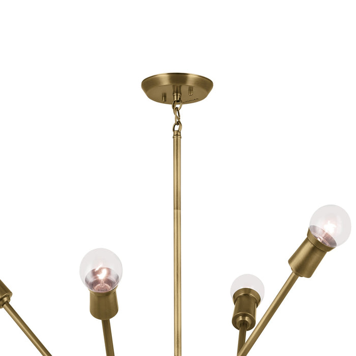 Kichler 52537NBR 16 Light Chandelier, Natural Brass