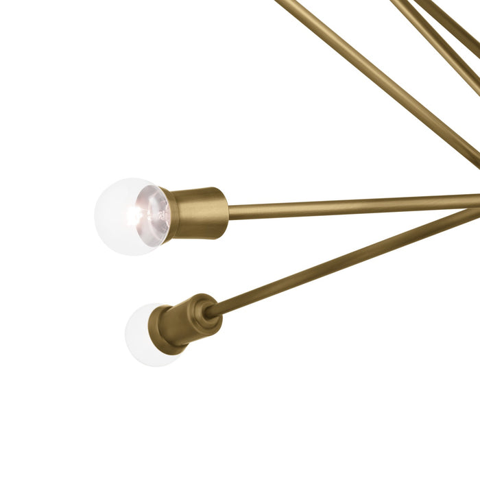 Kichler 52537NBR 16 Light Chandelier, Natural Brass