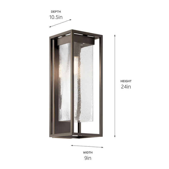 Kichler 59063OZ One Light Outdoor Wall Mount, Bronze
