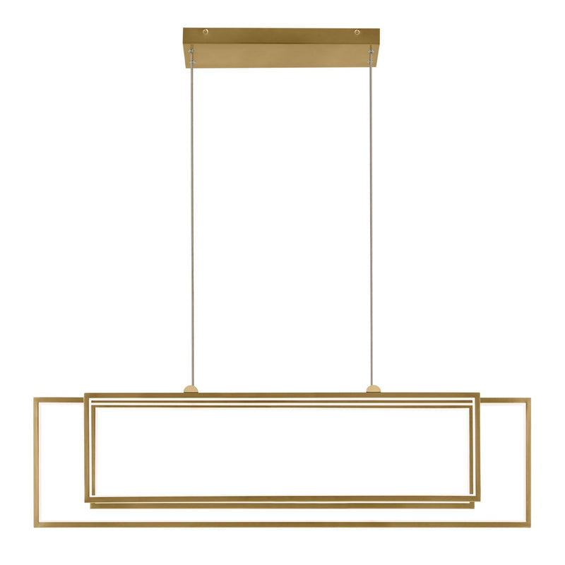 Kichler 84331CG LED Linear Chandelier, Champagne Gold