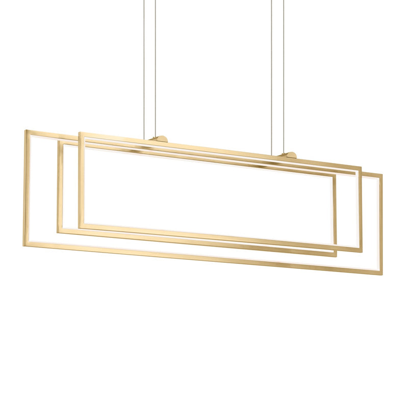 Kichler 84331CG LED Linear Chandelier, Champagne Gold