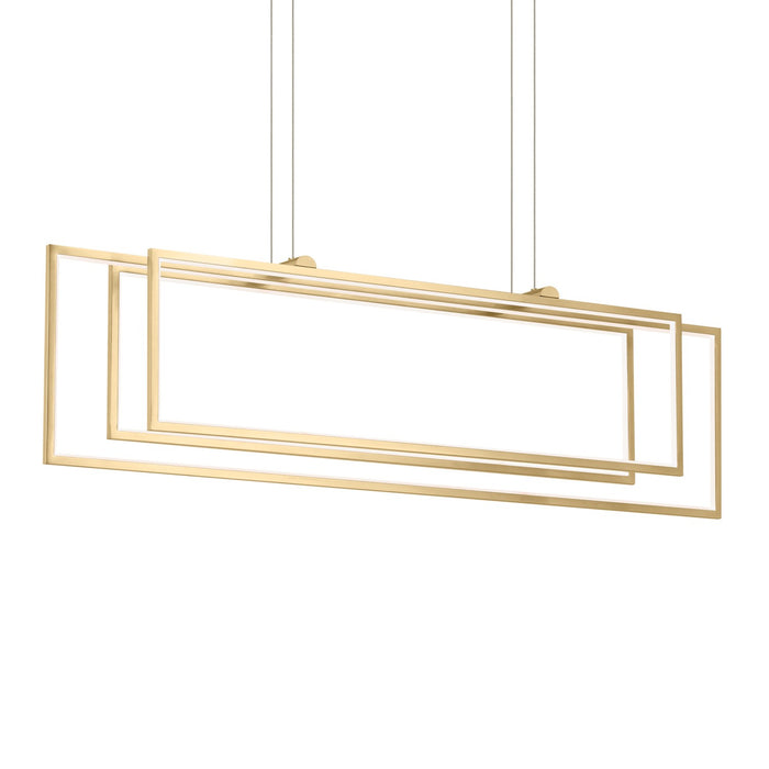 Kichler 84331CG LED Linear Chandelier, Champagne Gold
