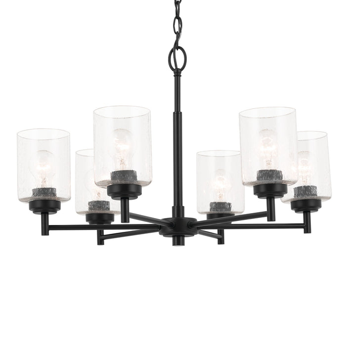 Kichler 52616BK Six Light Chandelier, Black