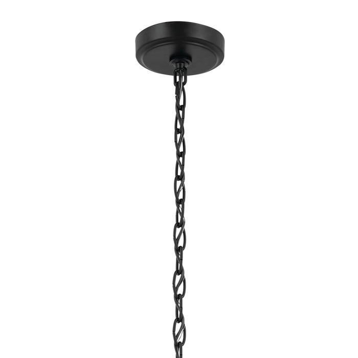 Kichler 52616BK Six Light Chandelier, Black