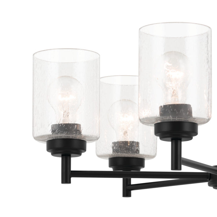 Kichler 52616BK Six Light Chandelier, Black