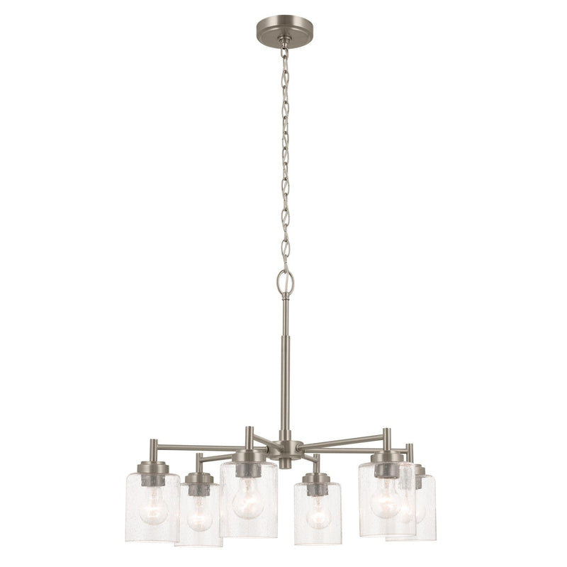 Kichler 52616NI Six Light Chandelier, Brushed Nickel (Open Box - Final Sale)