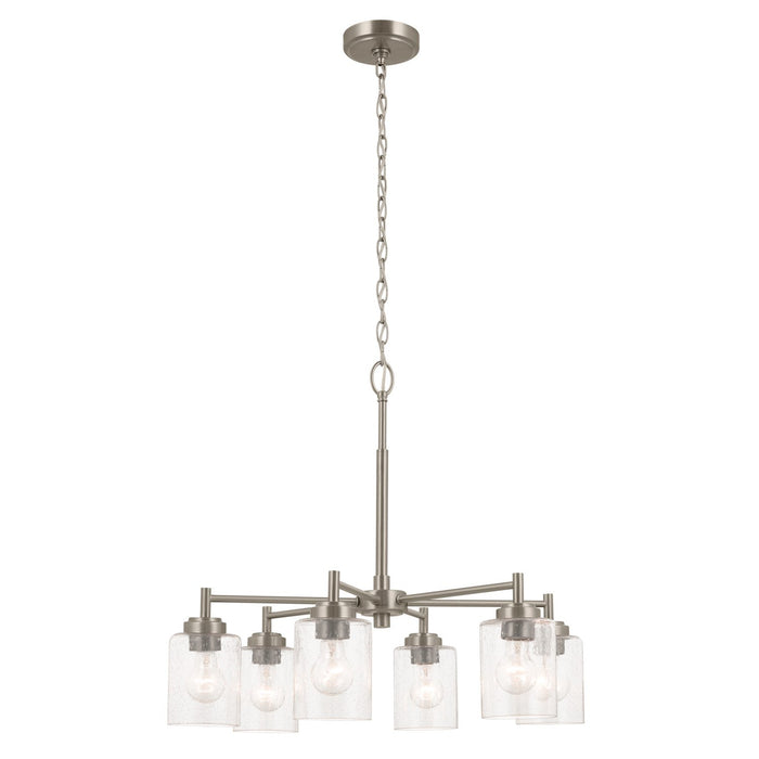 Kichler 52616NI Six Light Chandelier, Brushed Nickel (Open Box - Final Sale)