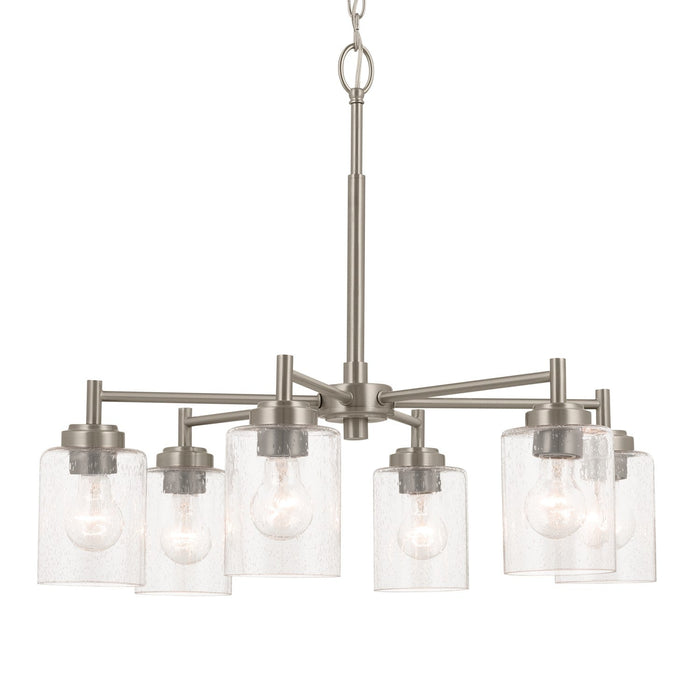 Kichler 52616NI Six Light Chandelier, Brushed Nickel (Open Box - Final Sale)