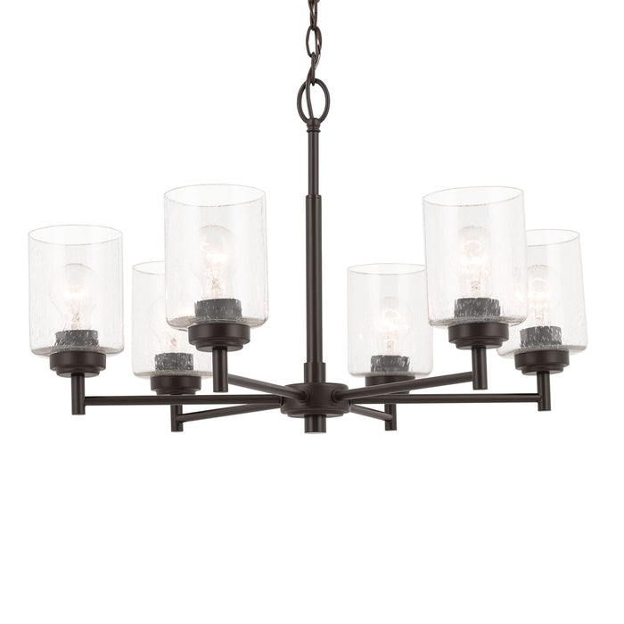 Kichler 52616OZ Six Light Chandelier, Bronze