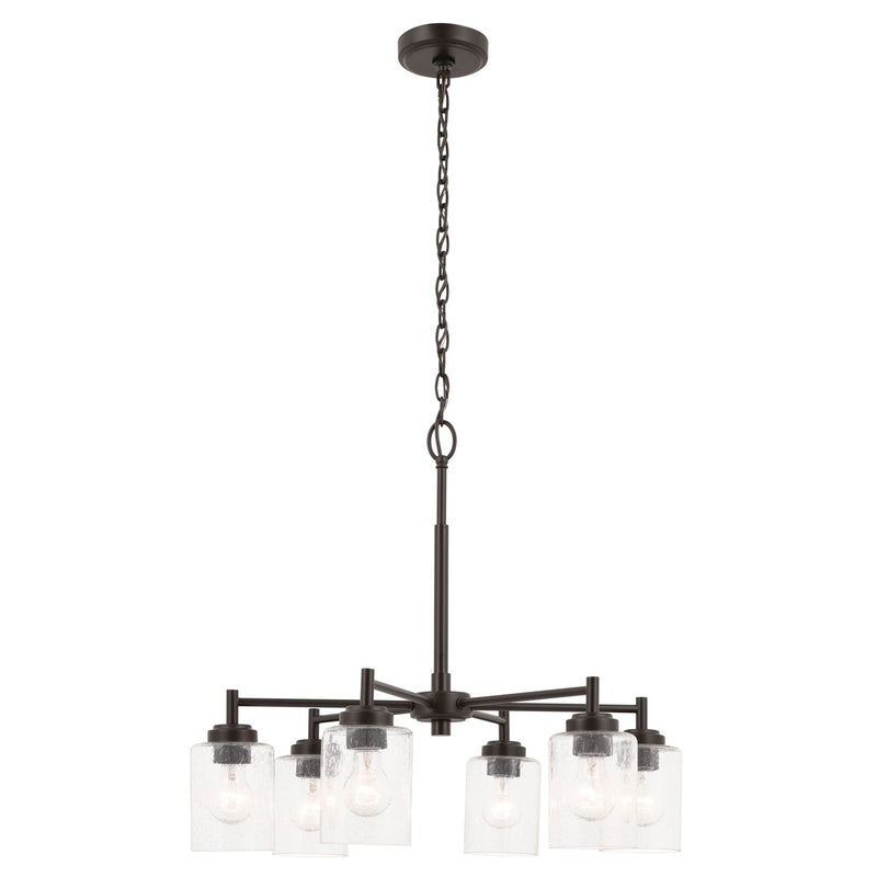 Kichler 52616OZ Six Light Chandelier, Bronze