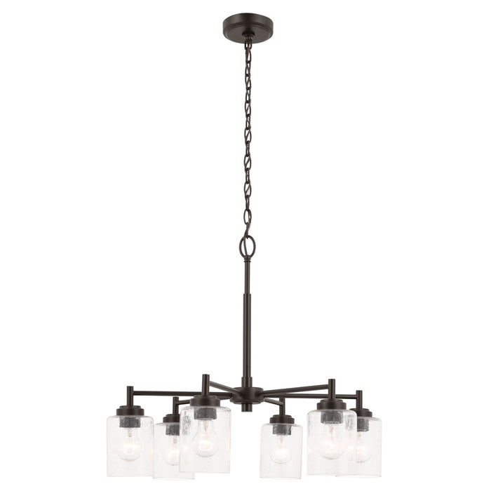 Kichler 52616OZ Six Light Chandelier, Bronze