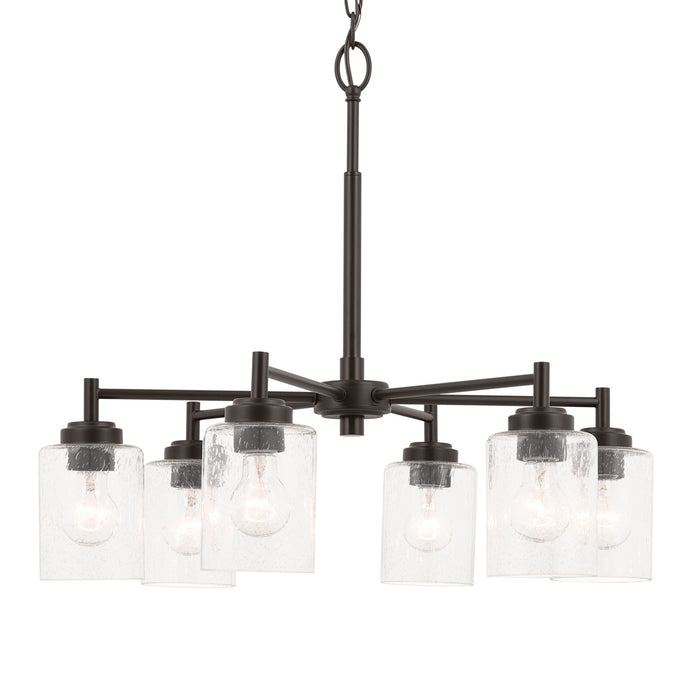 Kichler 52616OZ Six Light Chandelier, Bronze