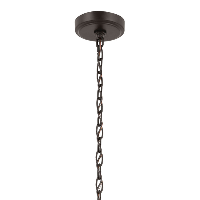 Kichler 52616OZ Six Light Chandelier, Bronze