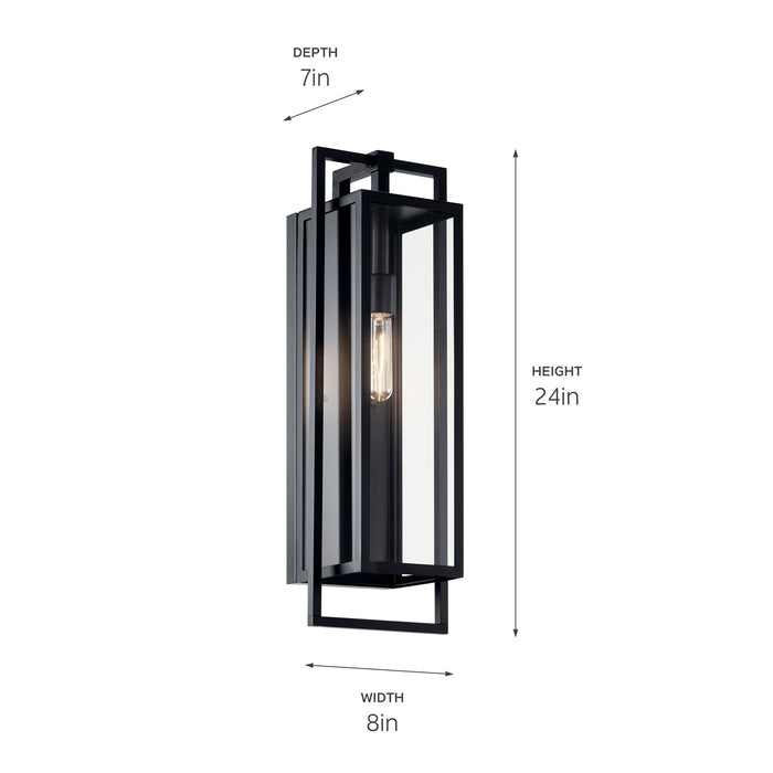 Kichler 59089BK One Light Outdoor Wall Mount, Black