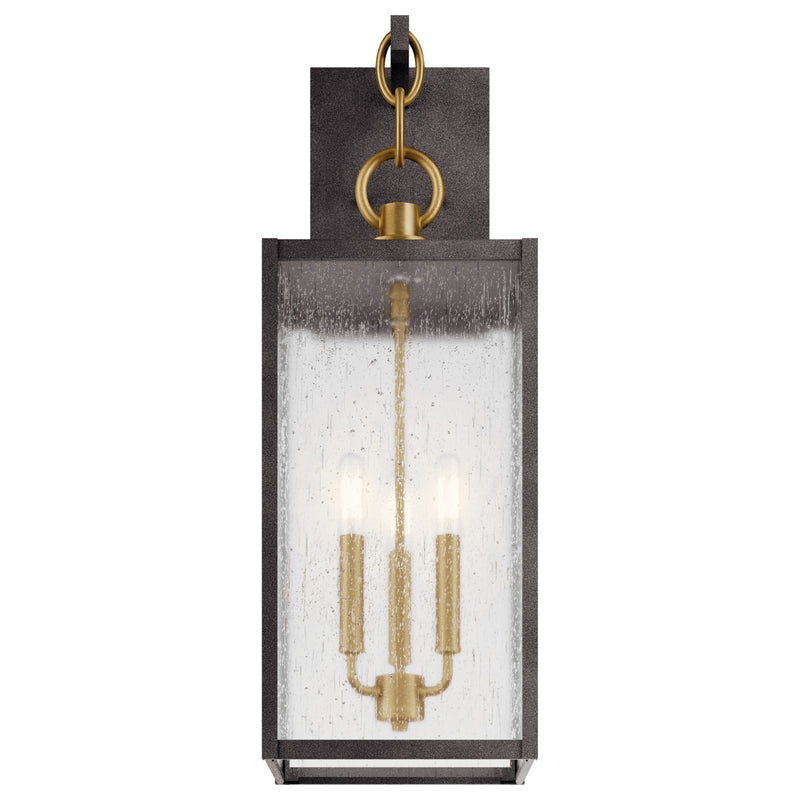 Kichler 59009WZC Three Light Outdoor Wall Mount, Weathered Zinc
