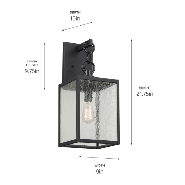 Kichler 59007BKT One Light Outdoor Wall Mount, Black Textured