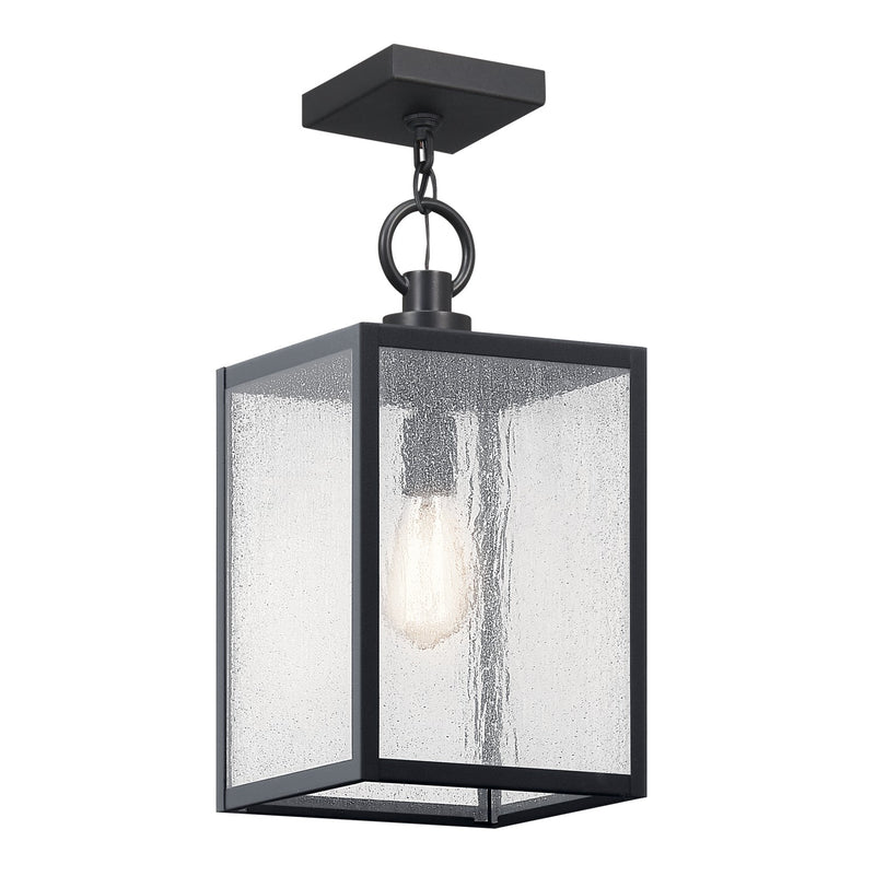 Kichler 59008BKT One Light Outdoor Pendant / Semi Flush, Black Textured