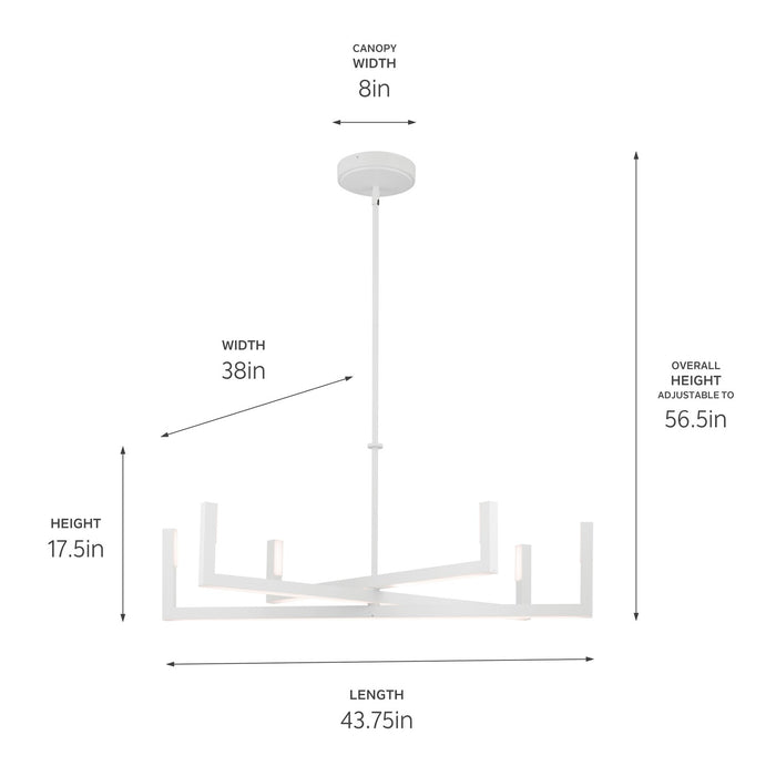 Kichler 84328WH LED Chandelier, White
