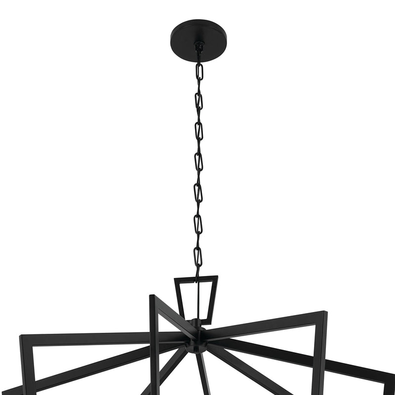 Kichler 43499BK 16 Light Foyer Pendant, Black