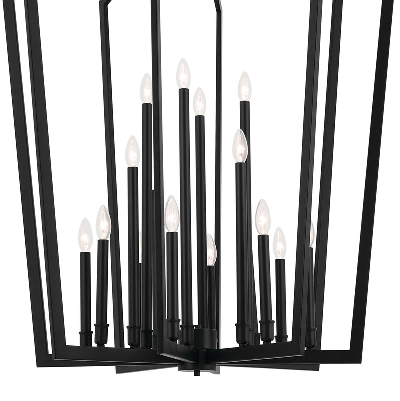 Kichler 43499BK 16 Light Foyer Pendant, Black