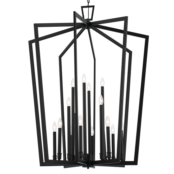 Kichler 43499BK 16 Light Foyer Pendant, Black