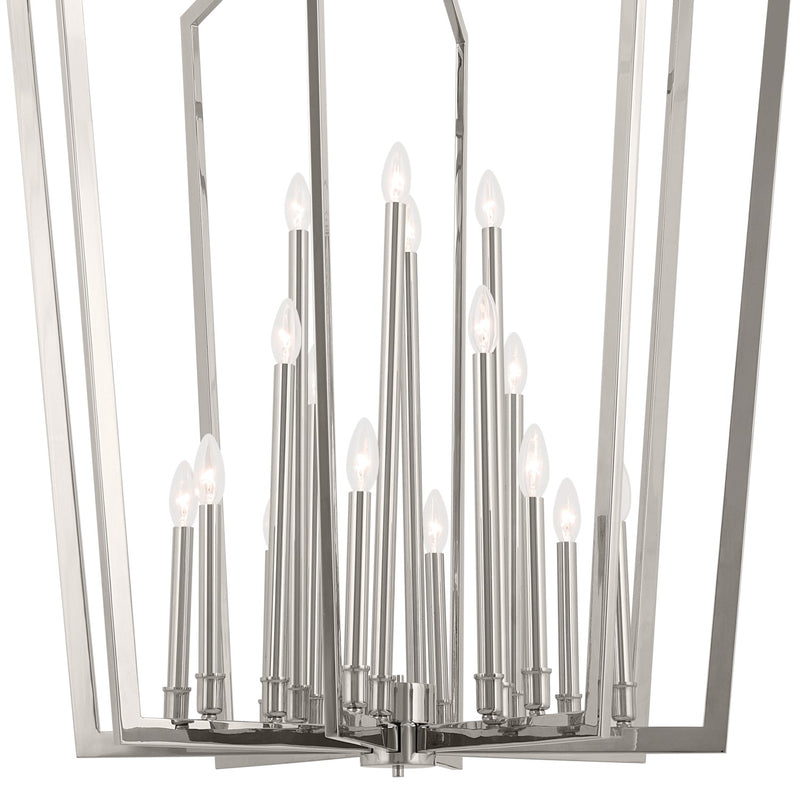 Kichler 43499PN 16 Light Foyer Pendant, Polished Nickel