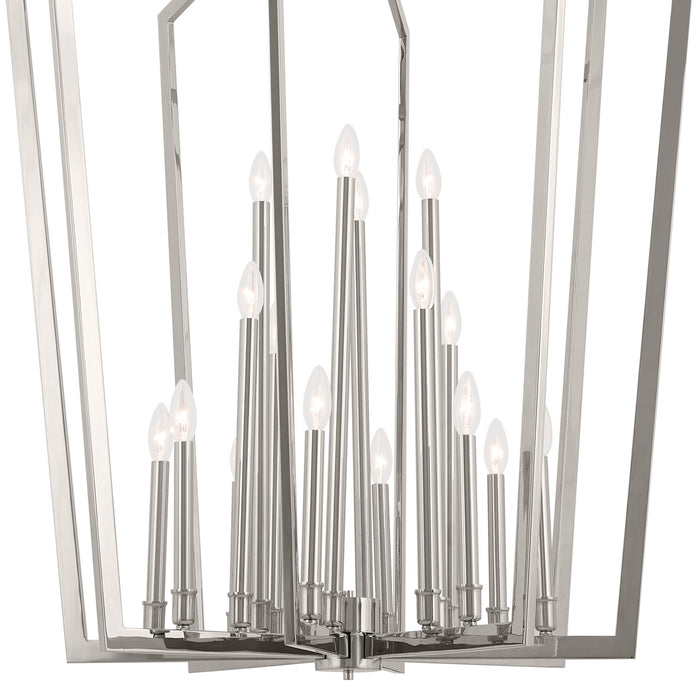 Kichler 43499PN 16 Light Foyer Pendant, Polished Nickel