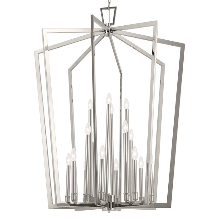 Kichler 43499PN 16 Light Foyer Pendant, Polished Nickel