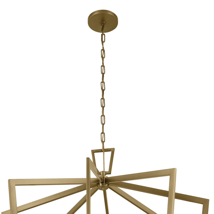 Kichler 43499NBR 16 Light Foyer Pendant, Natural Brass