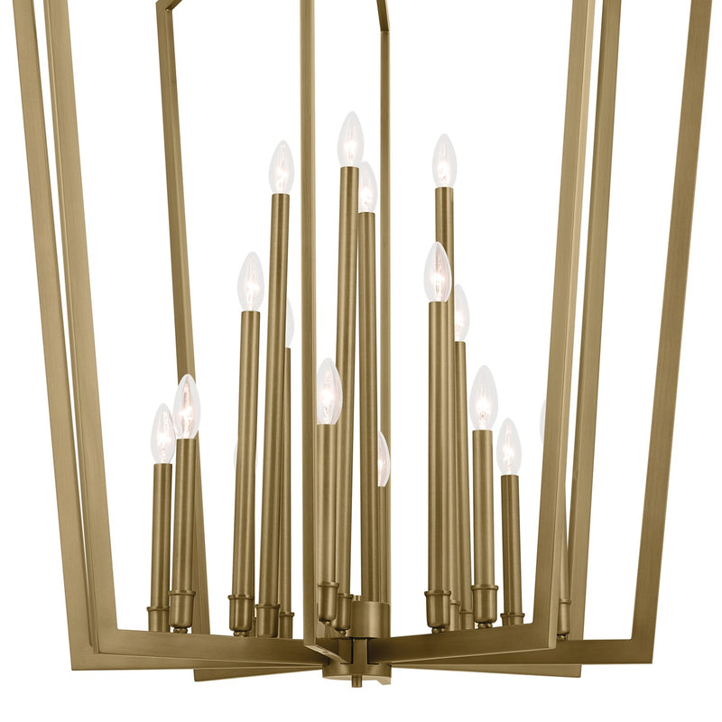 Kichler 43499NBR 16 Light Foyer Pendant, Natural Brass